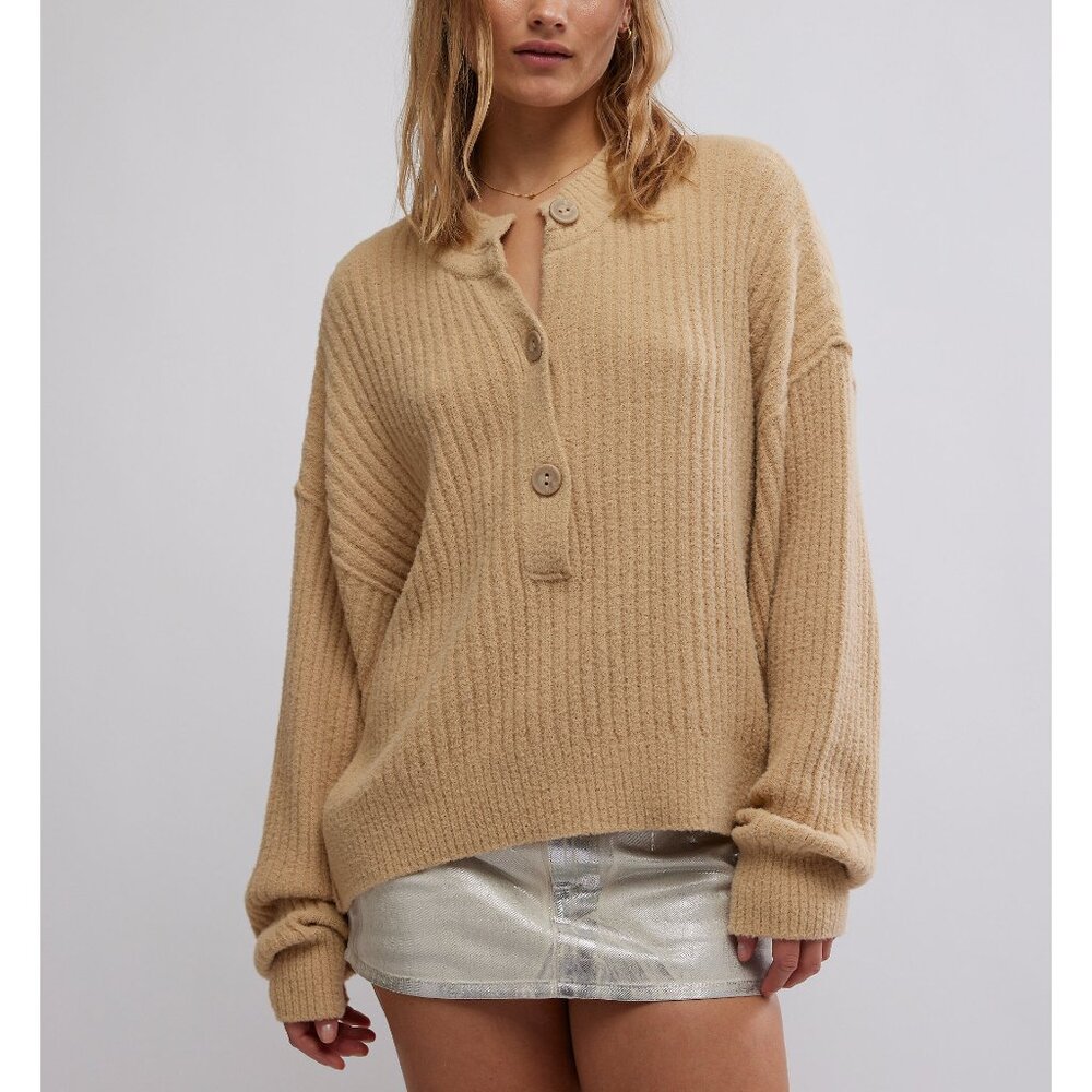 FREE PEOPLE Cozy Tan Sweater